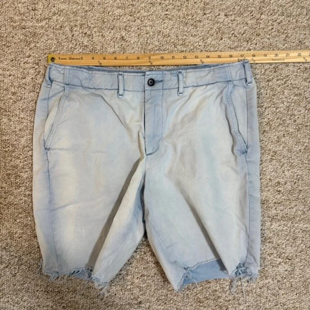 Vintage Abercrombie And Fitch Men’s Distressed Cut Off Blue Shorts Size 33 - Picture 5 of 12